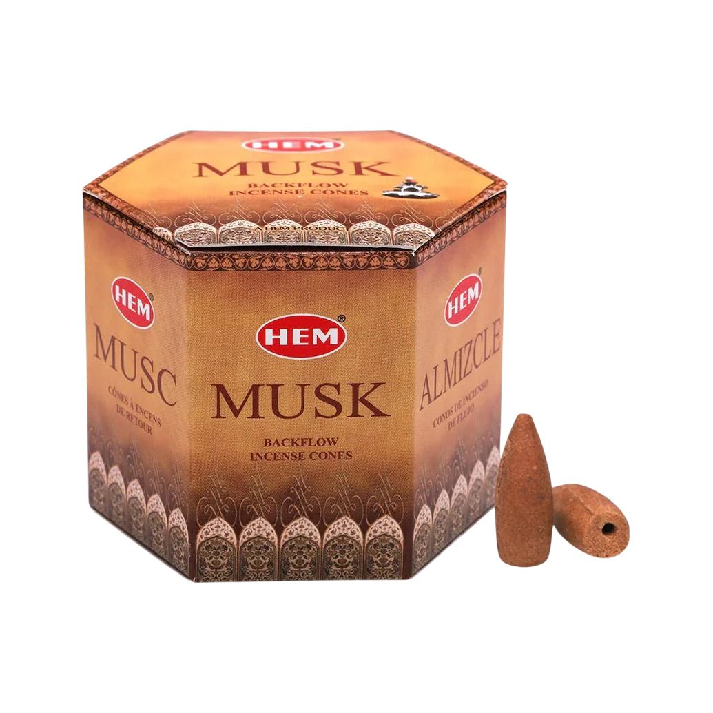 Hem Musk Backflow Incense Cones – 40 Cones - Bloom Pharmacy
