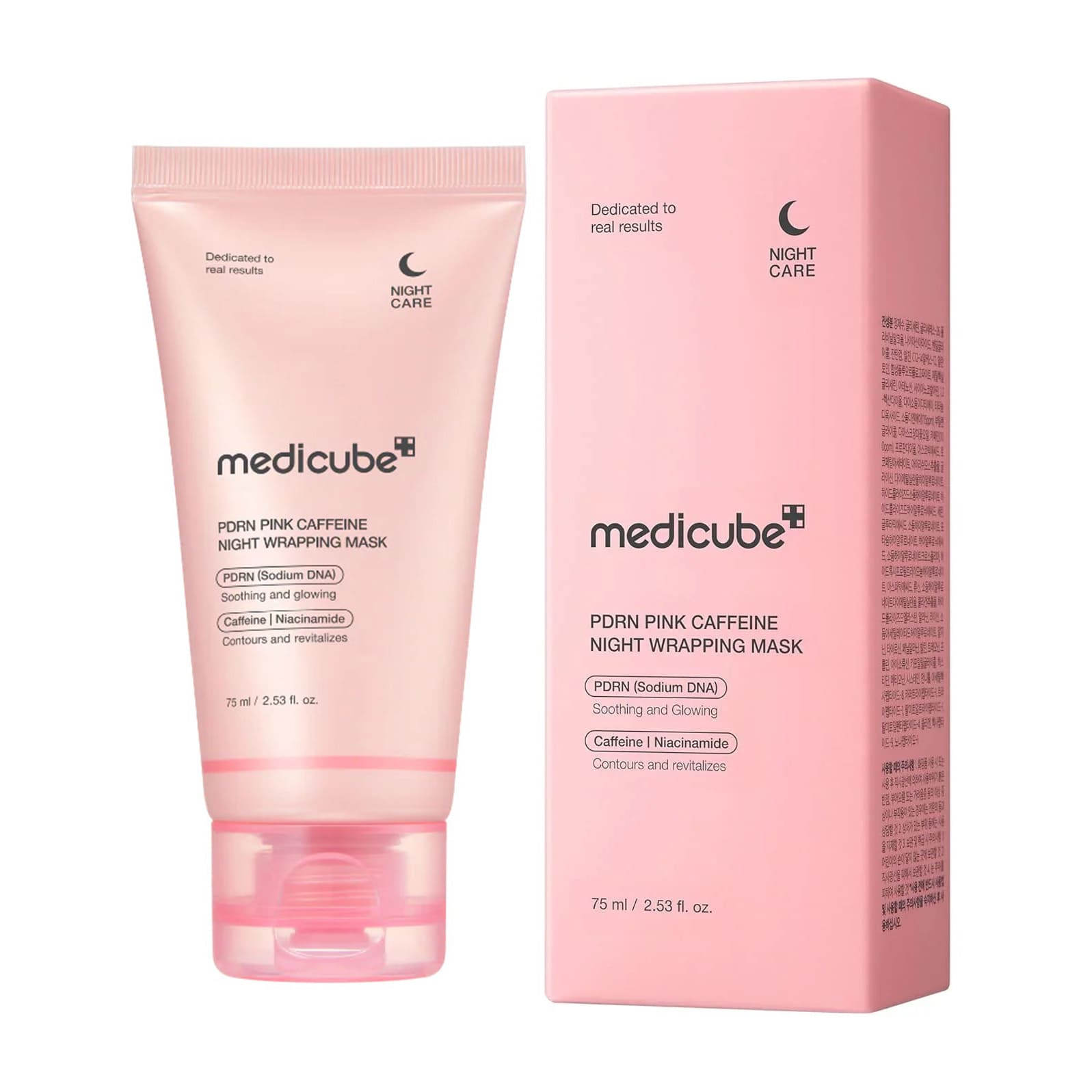 Medicube Pdrn Pink Caffeine Night Wrapping Mask - 75ml - Bloom Pharmacy