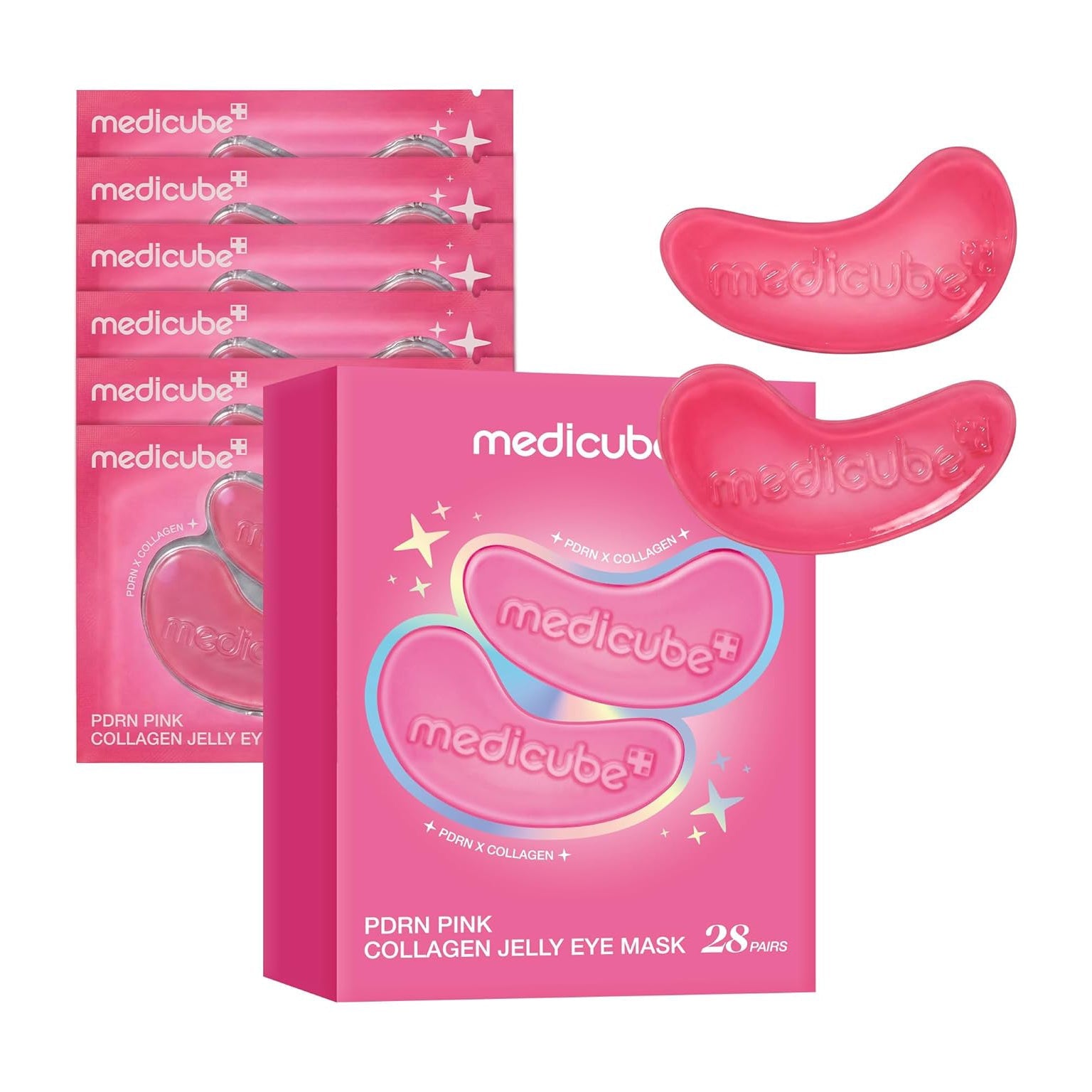 Medicube Pdrn Pink Collagen Jelly Eye Mask - 28 Pairs - Bloom Pharmacy