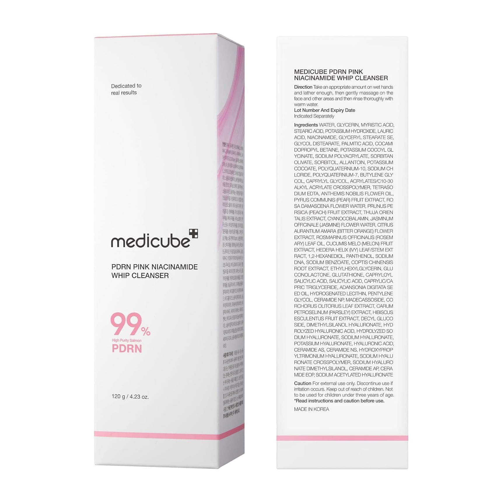 Medicube Pdrn Pink Niacinamide Whip Cleanser - 120gm - Bloom Pharmacy