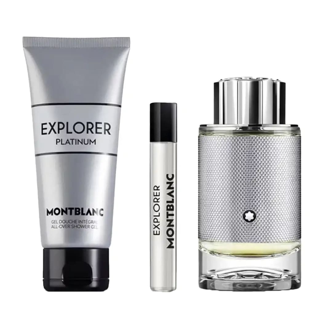 Mont Blanc Explorer Platinum EDP For Men Gift Set - Bloom Pharmacy