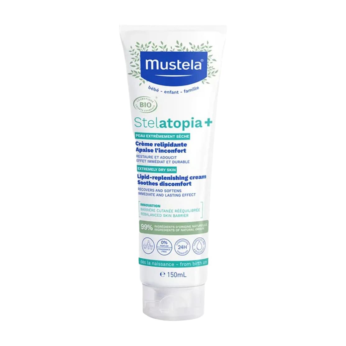 Mustela Stelatopia+ Lipid Replenishing Cream - 150ml - Bloom Pharmacy