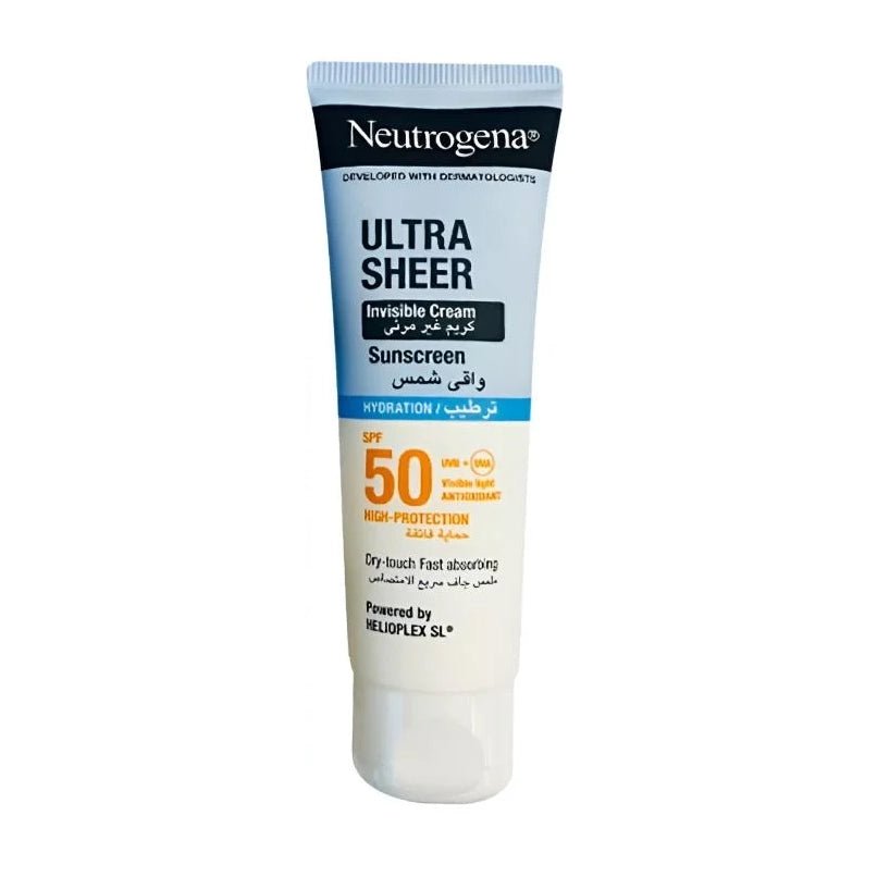 Neutrogena Ultra Sheer Hydration Invisible Fluid SPF 50 Sunscreen - 50ml - Bloom Pharmacy