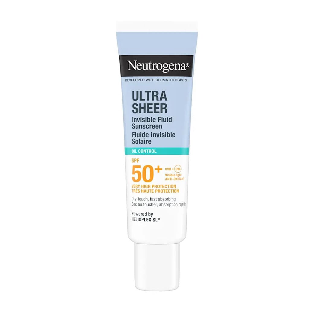 Neutrogena Ultra Sheer Invisible Fluid Oil Control SPF 50+ Sunscreen (20% OFF) - 50ml - Bloom Pharmacy