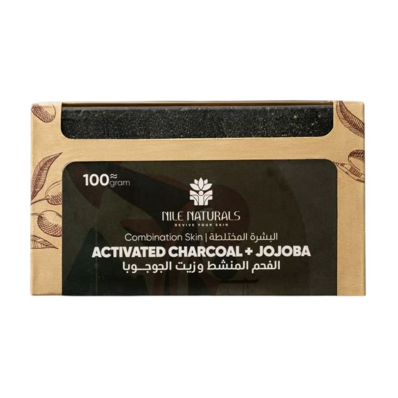 Nile Naturals Activated Charcoal & Jojoba Oil Bar Soap - 100gm - Bloom Pharmacy
