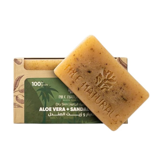 Nile Naturals Aloe Vera & Sandalwood Oil Bar Soap - 100gm - Bloom Pharmacy