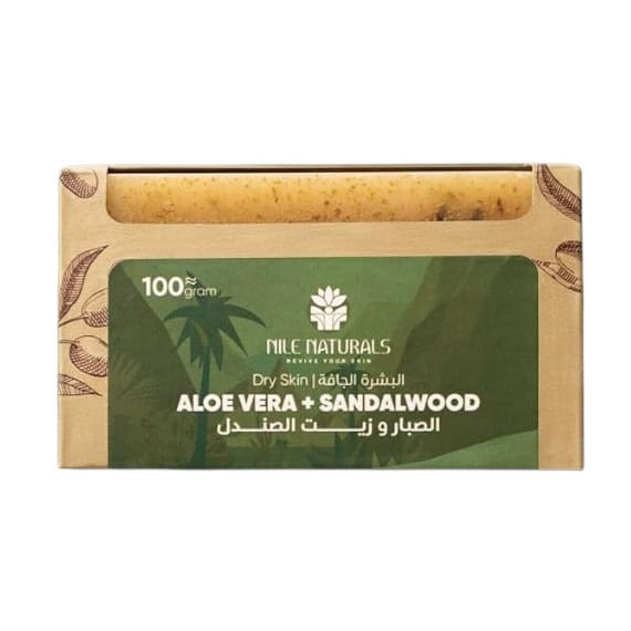 Nile Naturals Aloe Vera & Sandalwood Oil Bar Soap - 100gm - Bloom Pharmacy