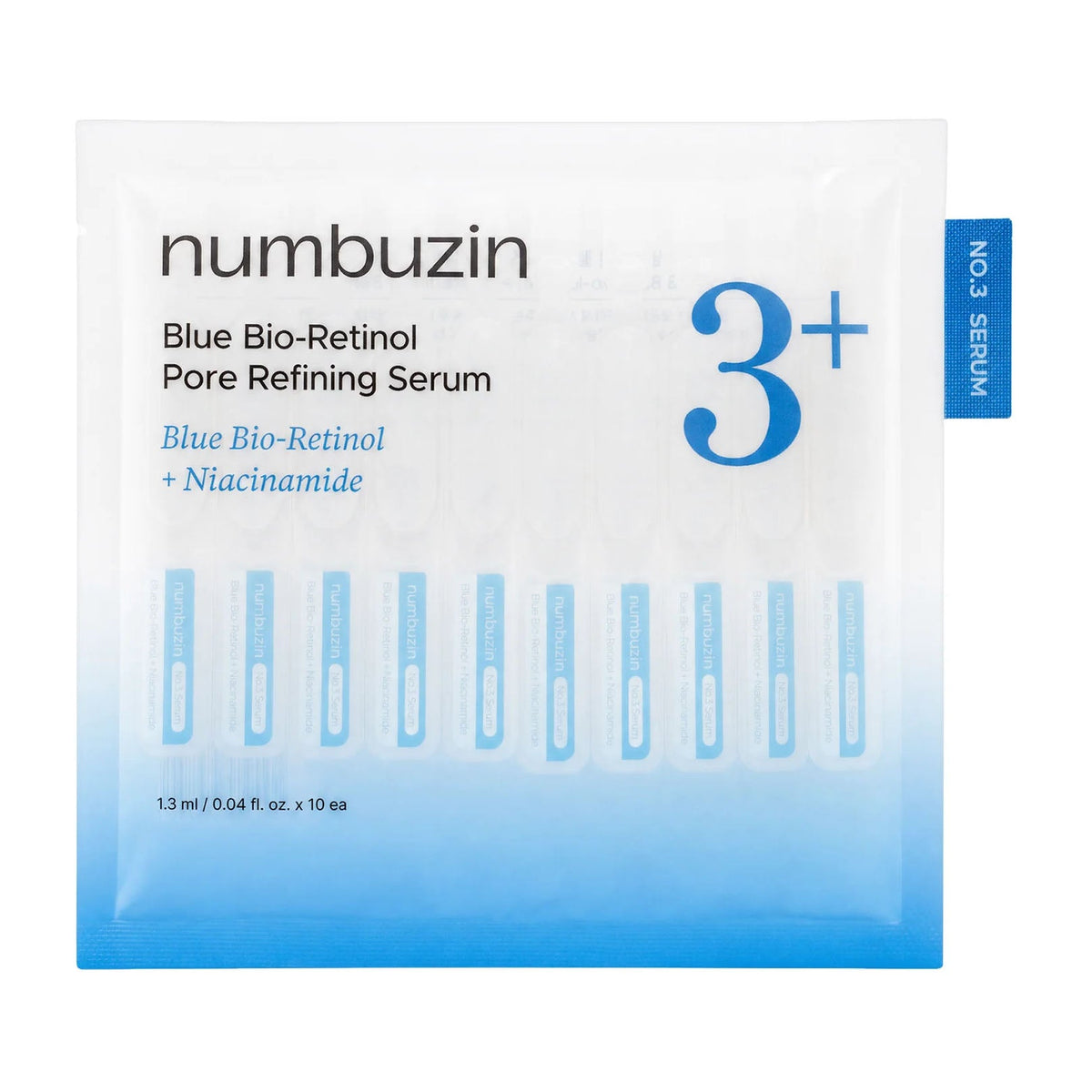 Numbuzin No.3 Blue Bio Retinol Pore Refining Serum - 10x1.3ml - Bloom Pharmacy