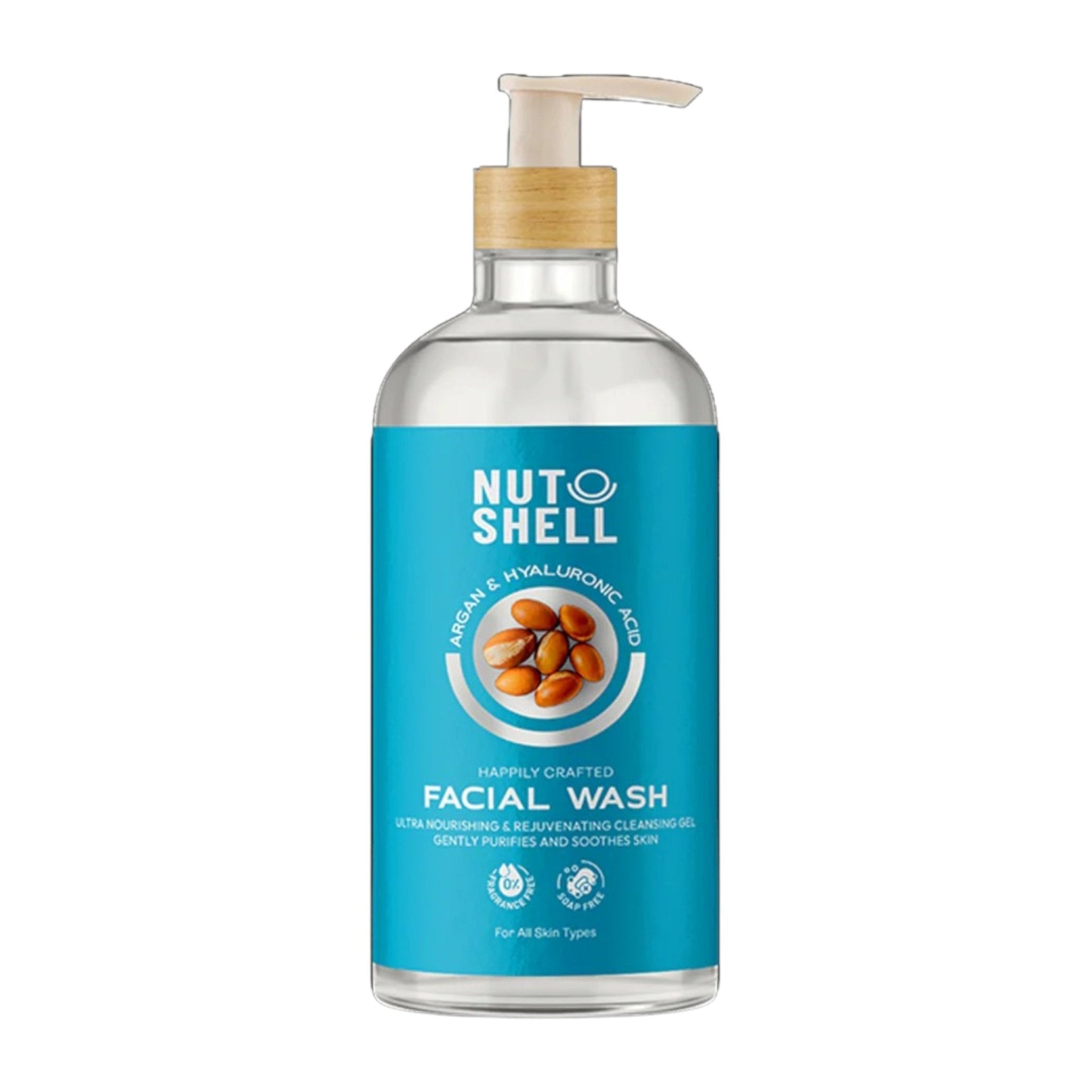 Nutshell Argan & Hyaluronic Acid Facial Wash - 250ml - Bloom Pharmacy