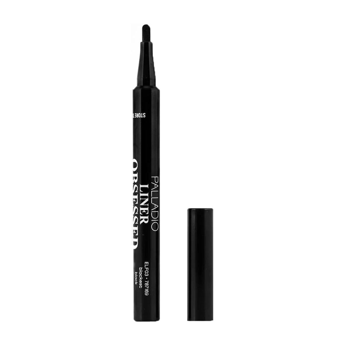 Palladio Liner Obsessed 2 - In - 1 Paddle Tip Eyeliner Marker - Blackest Black Elf03 - Bloom Pharmacy