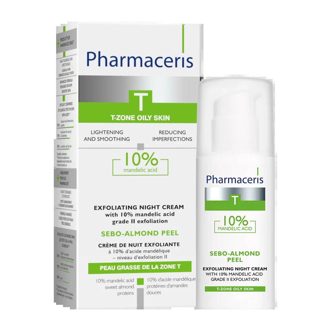 Pharmaceris T Sebo Almond Peel Exfoliating Night Cream 10% Mandelic Acid - 50ml - Bloom Pharmacy
