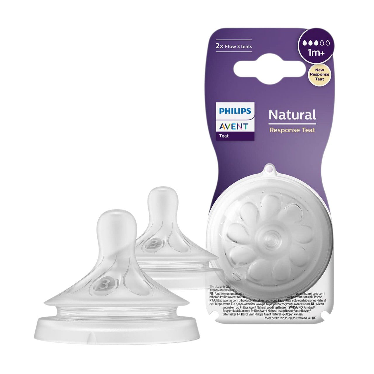 Philips Avent Natural Response Teat (1m+) - 2 Pcs - Bloom Pharmacy