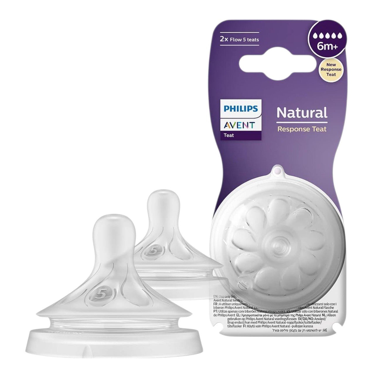 Philips Avent Natural Response Teat (6m+) - 2 Pcs - Bloom Pharmacy