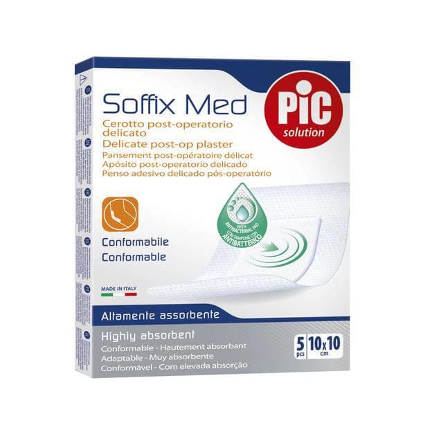 Pic Soffix Med Classic Delicate Plasters - 5 Pcs (10x10) cm - Bloom Pharmacy