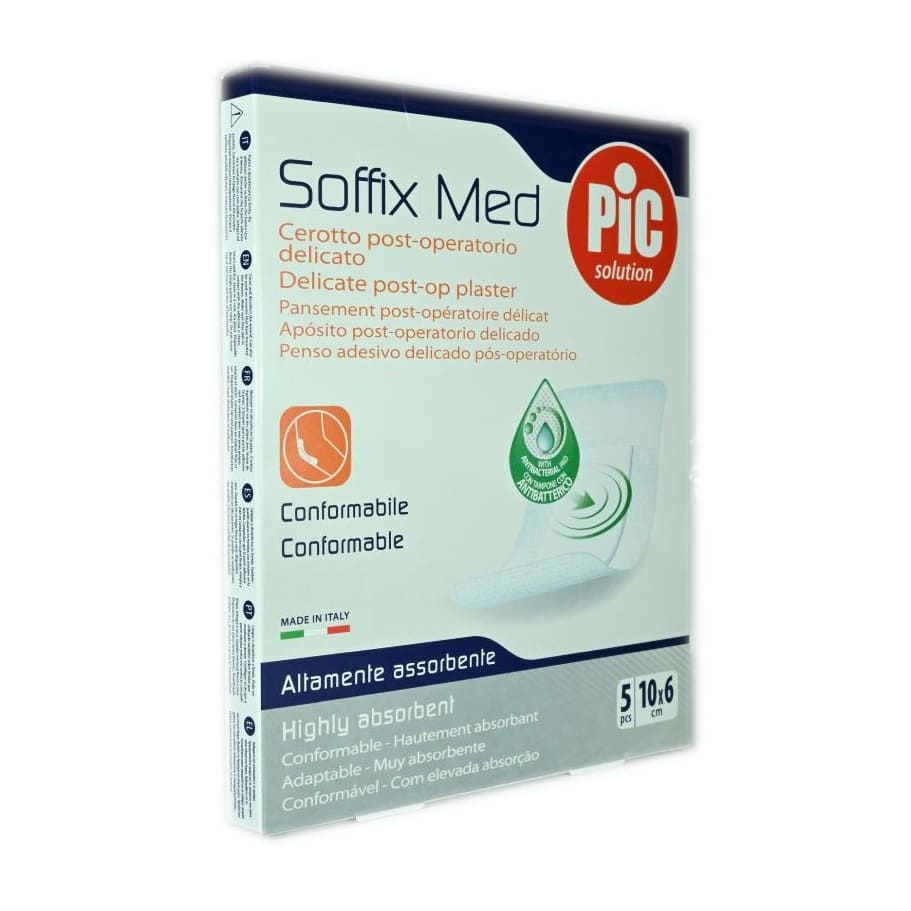 Pic Soffix Med Classic Delicate Plasters - 5 Pcs (10x6) cm - Bloom Pharmacy