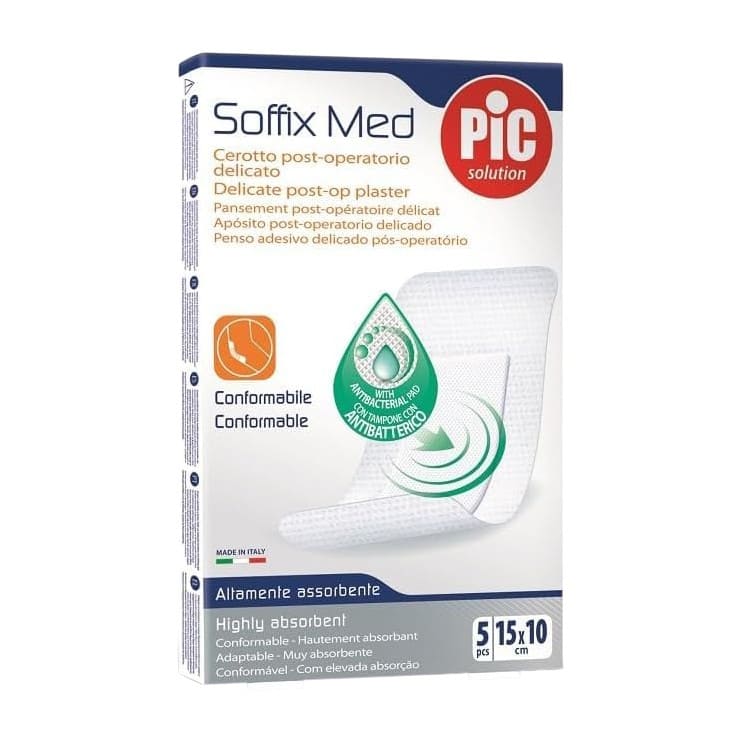 Pic Soffix Med Classic Delicate Plasters - 5 Pcs (15x10) cm - Bloom Pharmacy