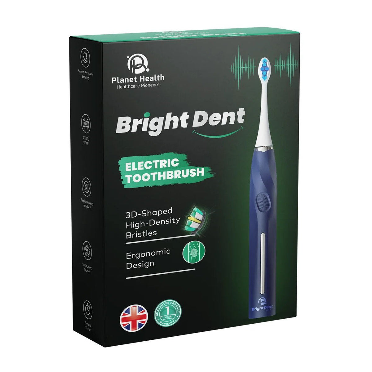 Planet Health Bright Dent Electric Toothbrush - Bloom Pharmacy