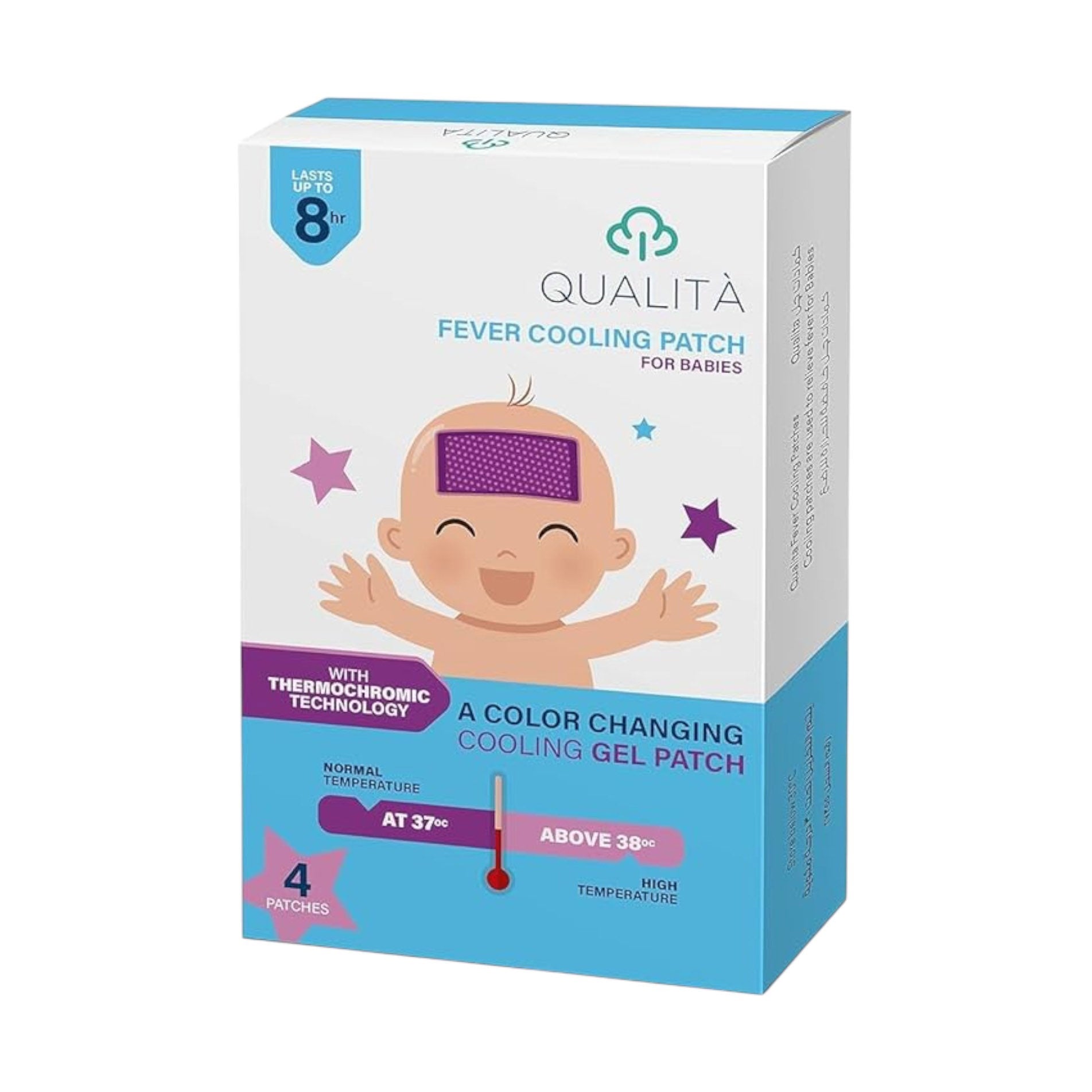 Qualita Fever Cooling Patch For Babies - 4 Patches - Bloom Pharmacy