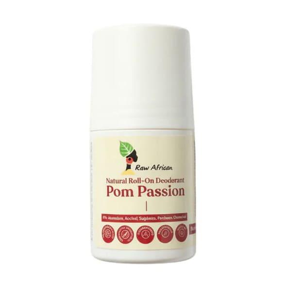 Raw African Pom Passion Natural Deodorant Roll On - 60gm - Bloom Pharmacy