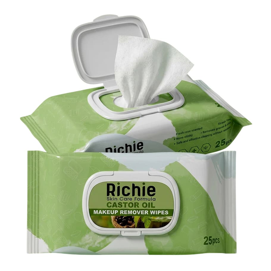 Richie Castor Oil Makeup Remover Wipes - 25 Wipes - Bloom Pharmacy