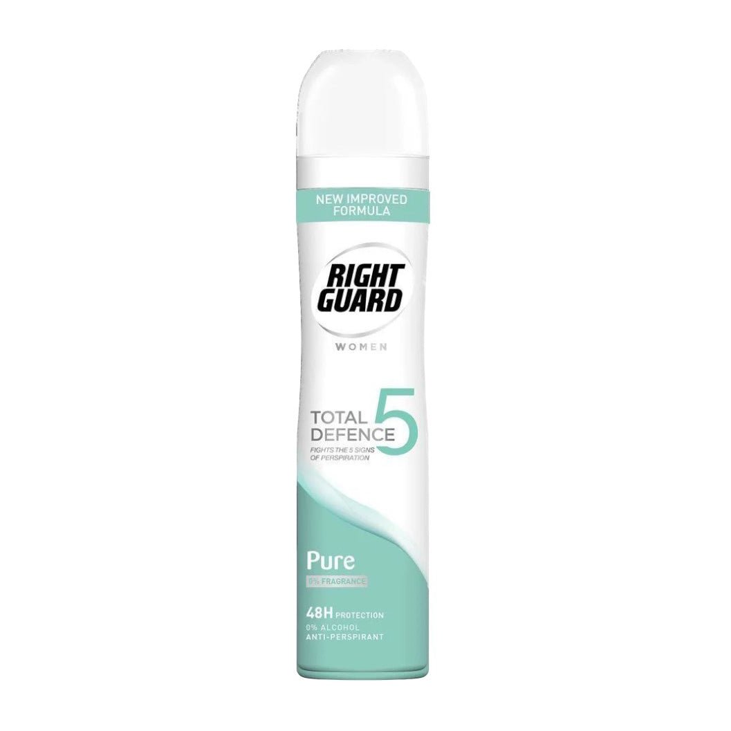 Right Guard Women Pure Total Defense 48H Antiperspirant Spray – 250ml - Bloom Pharmacy