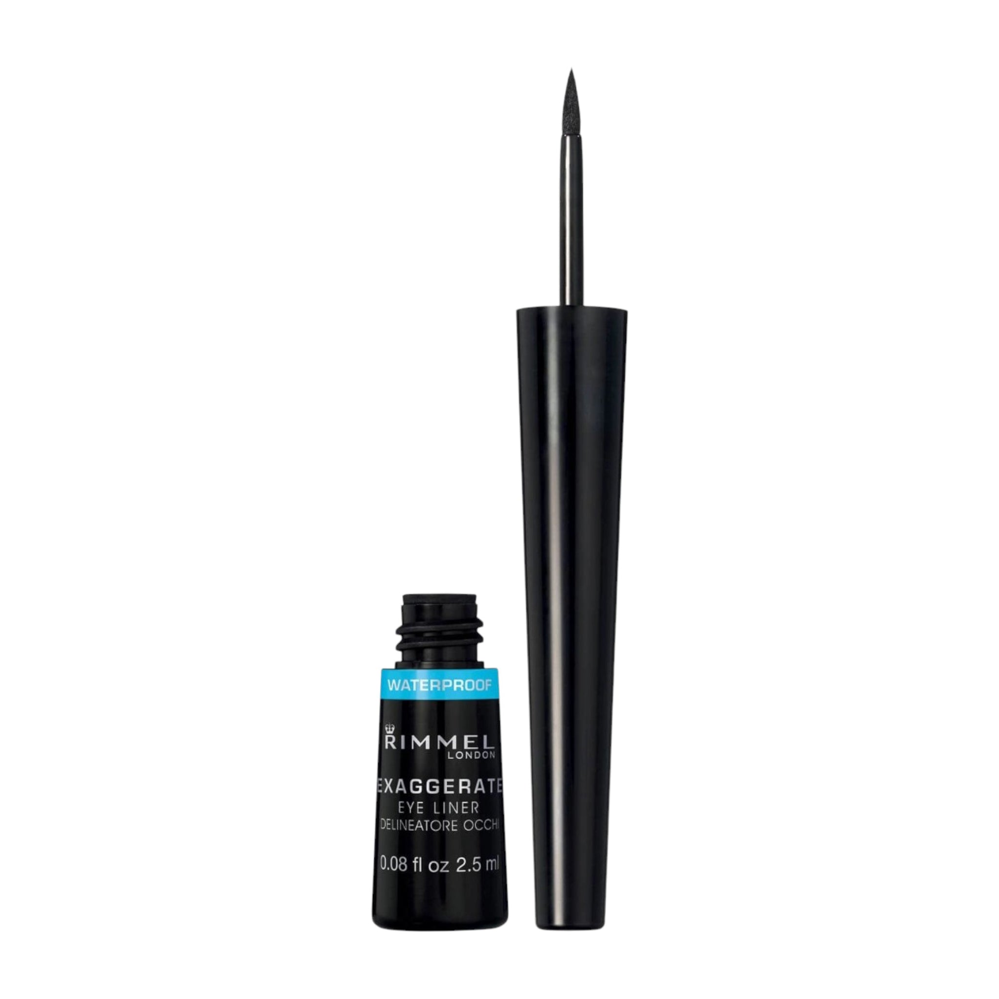 Rimmel Scandal'eyes Exaggerate Waterproof Liquid Eyeliner - 003 Black - Bloom Pharmacy