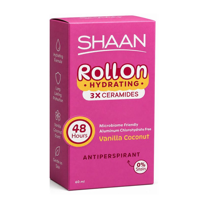 Shaan Vanilla Coconut Hydrating Antiperspirant Roll On - 60ml - Bloom Pharmacy