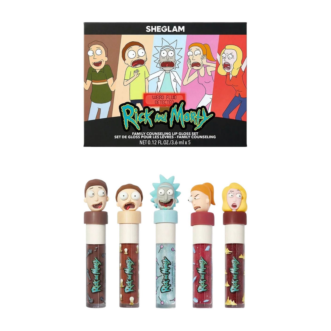 Sheglam Rick and Morty Family Counseling Lip Gloss Set - 3.6ml x 5 - Bloom Pharmacy
