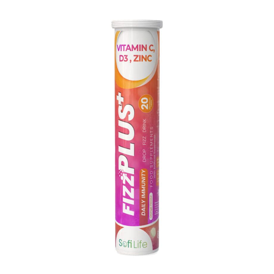 Sofi Lite Fizz Plus Vitamin C + Zinc + D3 Orange Flavor Tablets - 20 Effervescent Tablets - Bloom Pharmacy