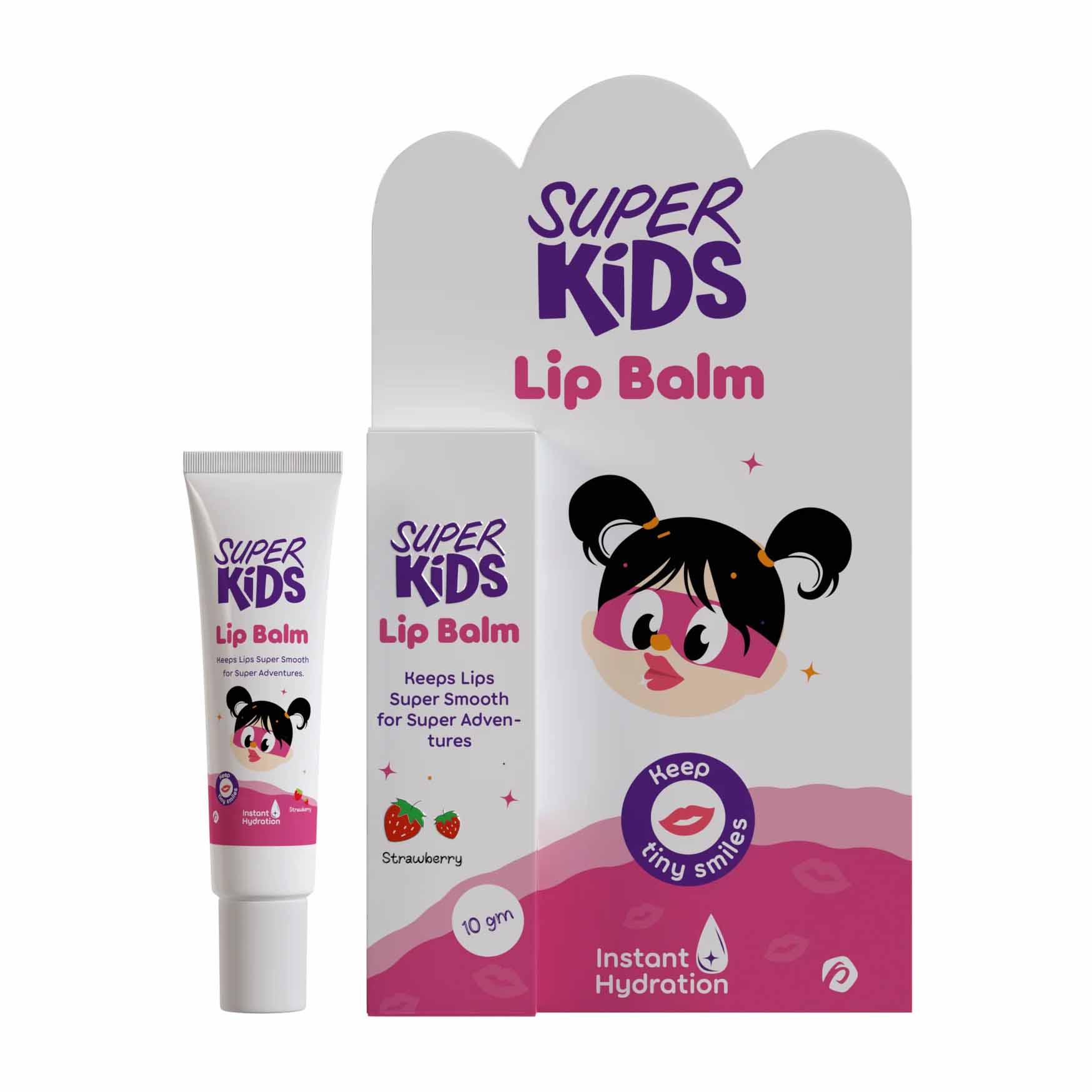 Super Kids Strawberry Lip Balm - 10gm - Bloom Pharmacy