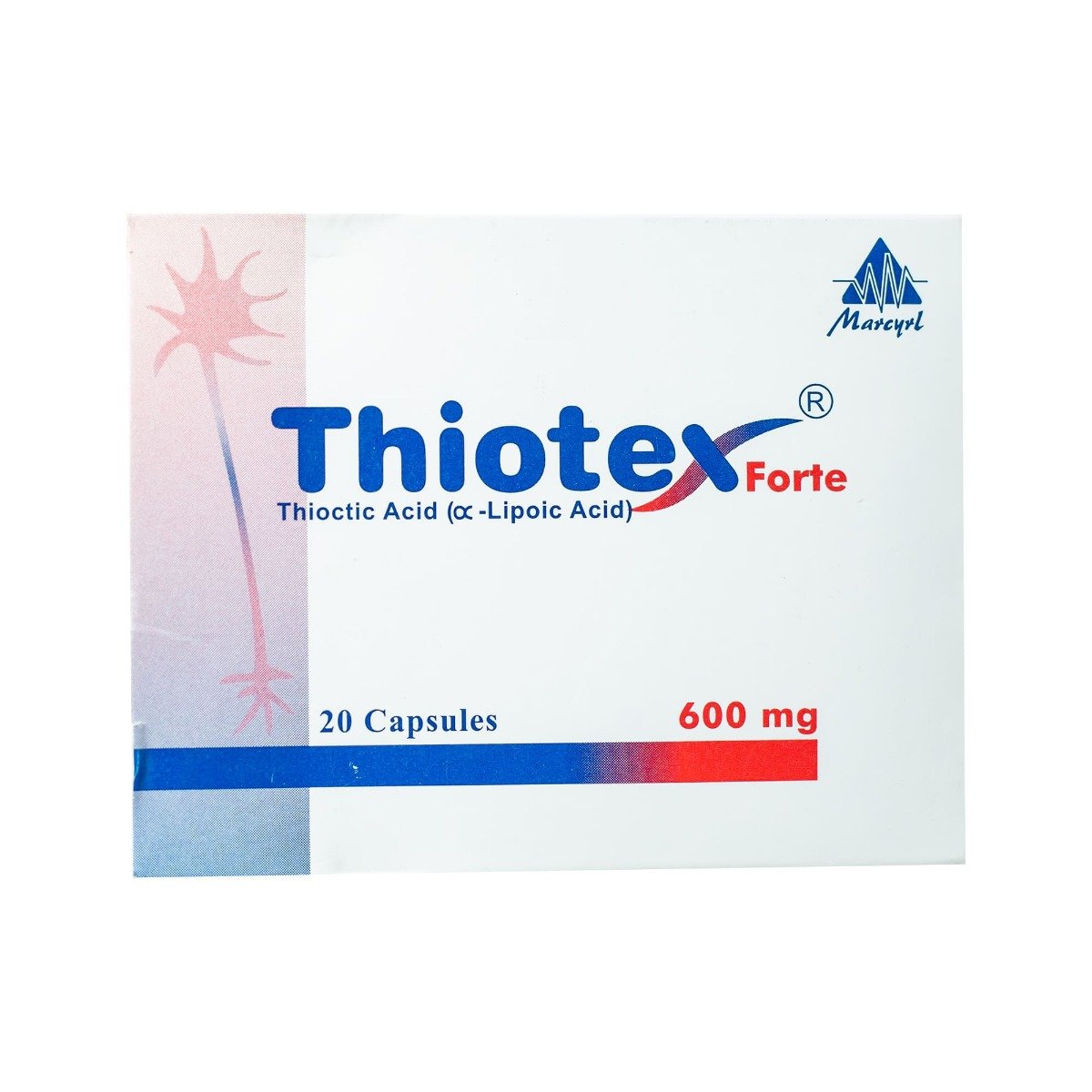 Thiotex Forte 600 mg - 20 Capsules - Bloom Pharmacy