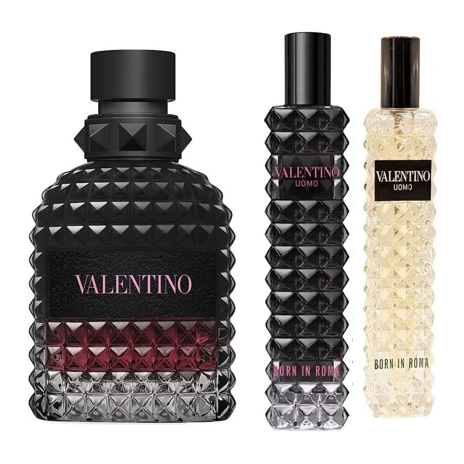 Valentino Uomo Born In Roma EDP Intense + Yellow Dream EDT + Uomo Born In Roma EDT For Men Gift Set - Bloom Pharmacy