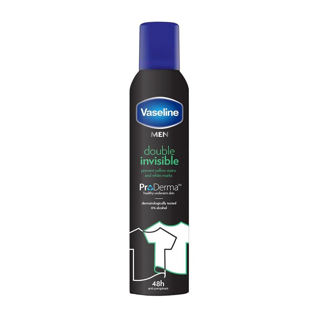 Vaseline Men Double Invisible Antiperspirant Spray - 250ml - Bloom Pharmacy