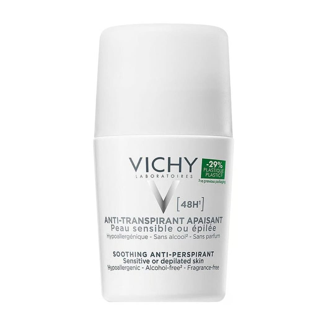 Vichy Soothing Antiperspirant Deodorant 48H Sensitive & Depilated Skin Roll on - 50ml - Bloom Pharmacy