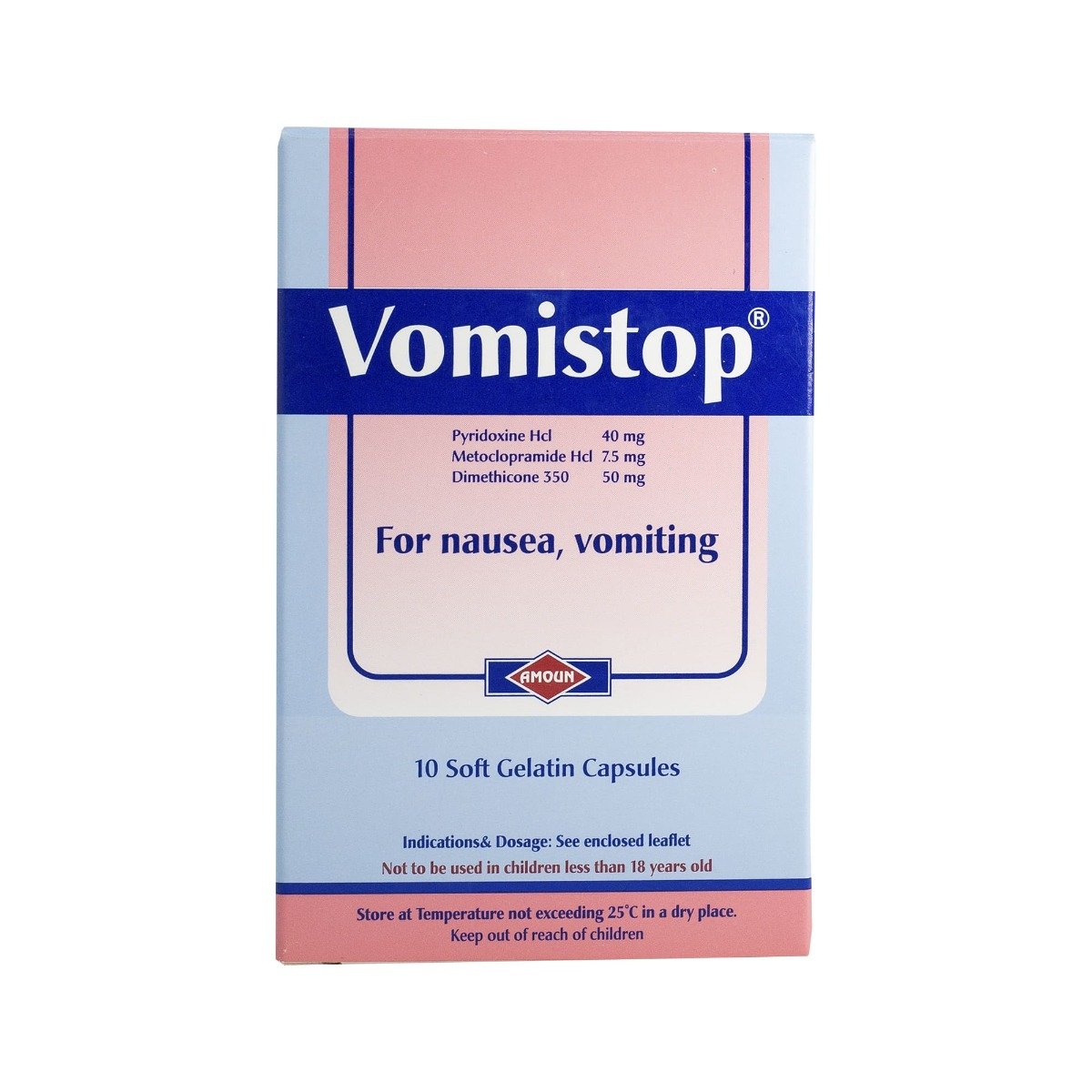 Vomistop - 10 Capsules - Bloom Pharmacy
