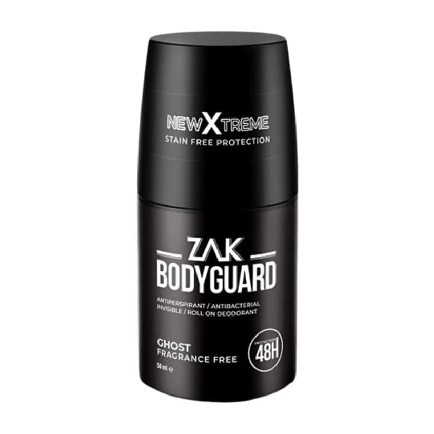 Zak Body Guard Ghost Fragrance Free Antiperspirant Deodorant Roll On - 50ml - Bloom Pharmacy