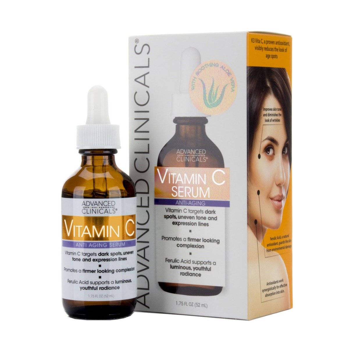 Advanced Clinicals Anti-Aging Vitamin C Face Serum - 52ml - Bloom Pharmacy