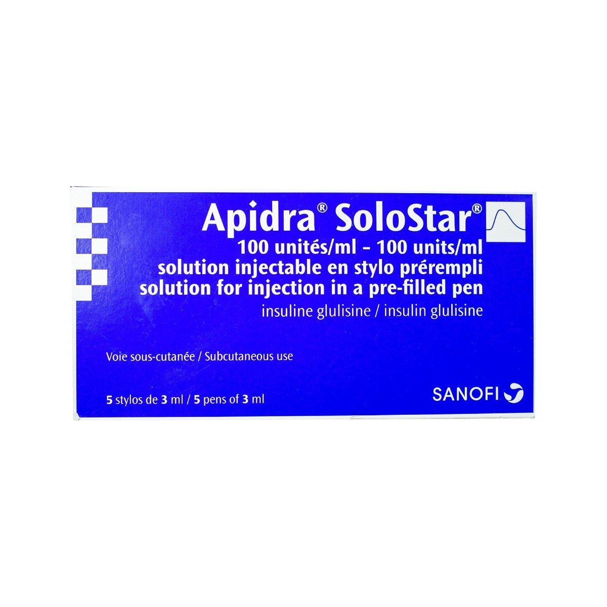 Apidra Solostar 100 IU-ml 3 ml - 5 Prefilled Pens - Bloom Pharmacy