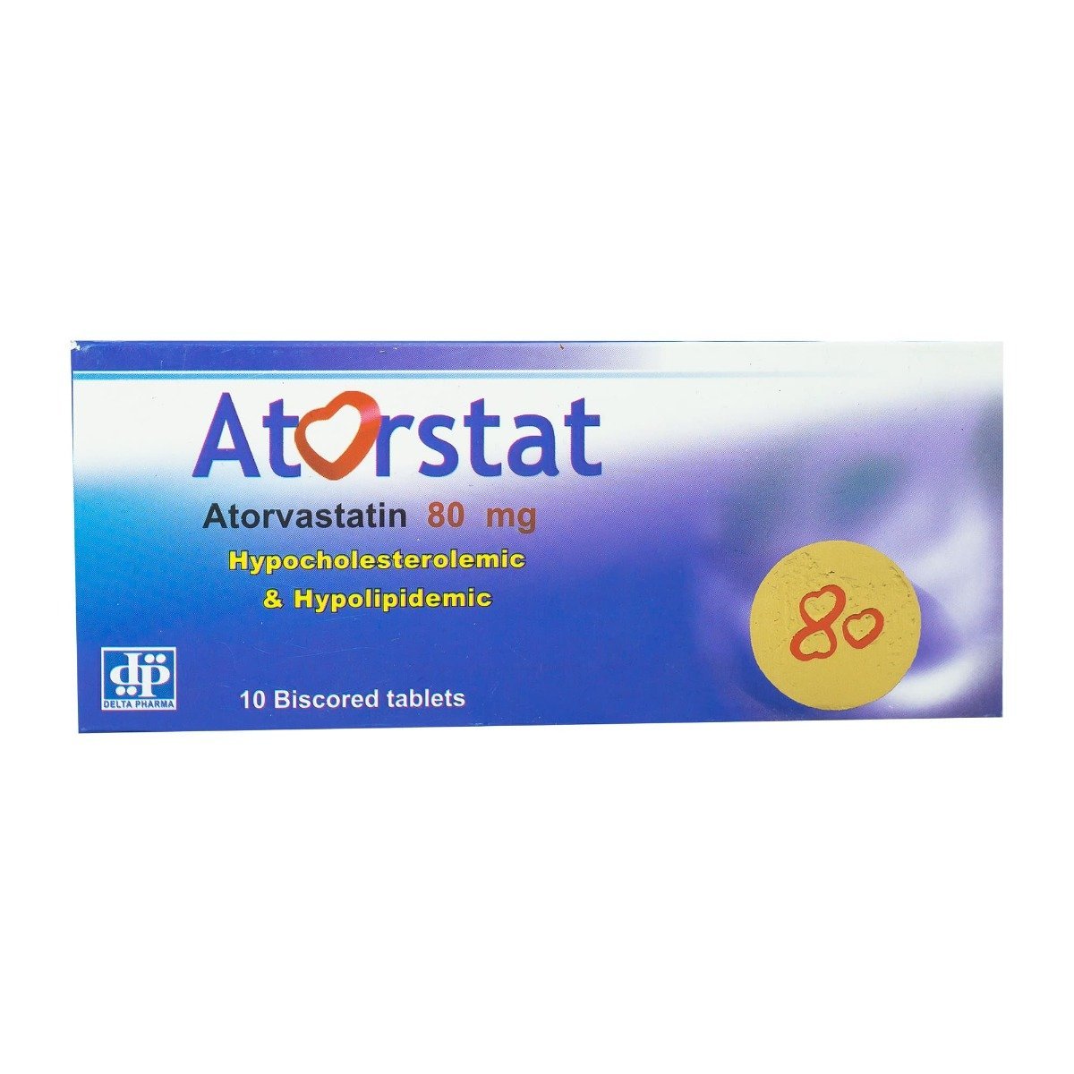 Atorstat 80 mg - 10 Tablets - Bloom Pharmacy