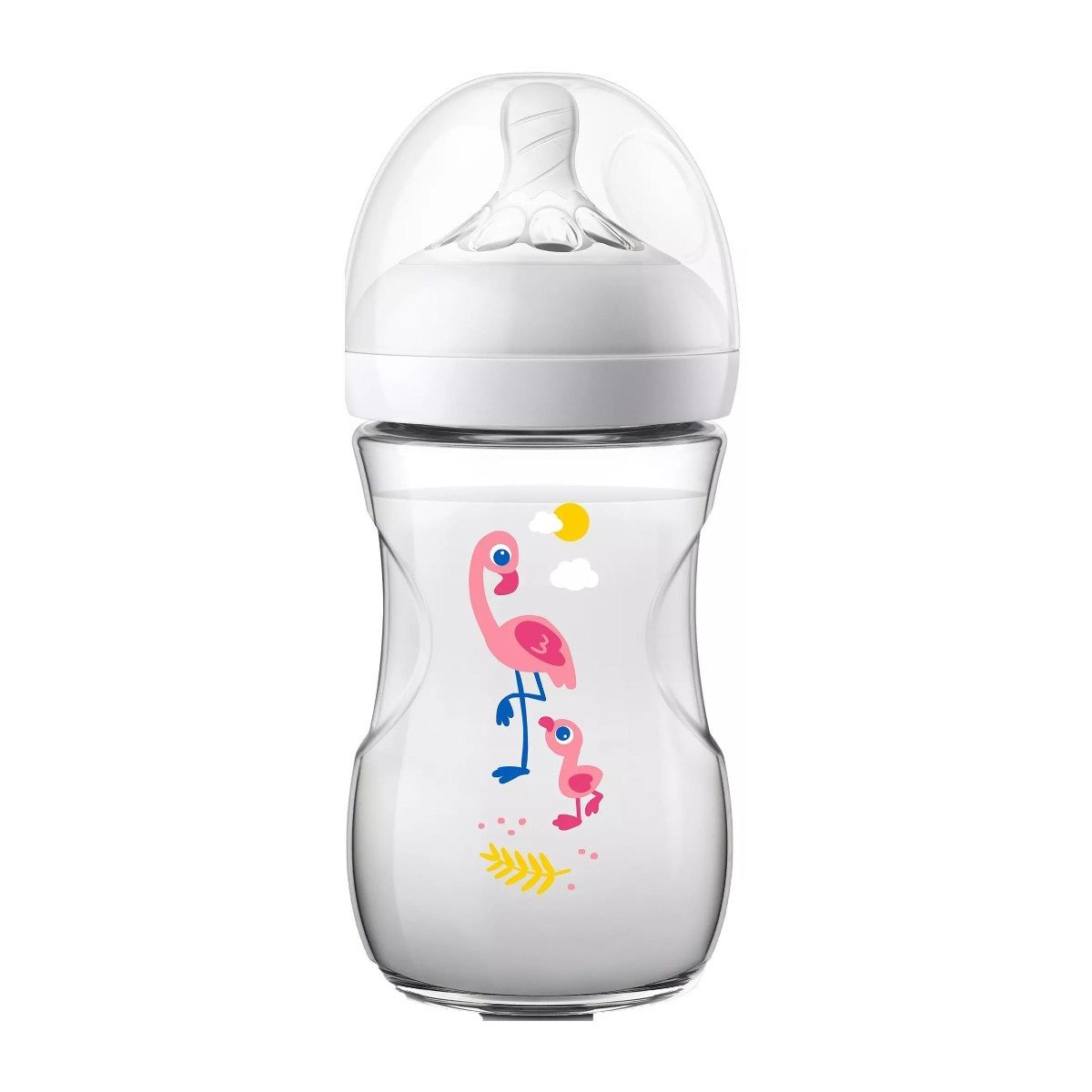 Avent Natural Baby Bottle 260ml 1m+ - Flamingo - Bloom Pharmacy