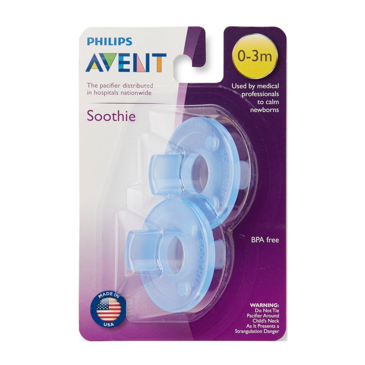 Avent Soothie Pacifier 0-3m 2pcs - Blue - Bloom Pharmacy