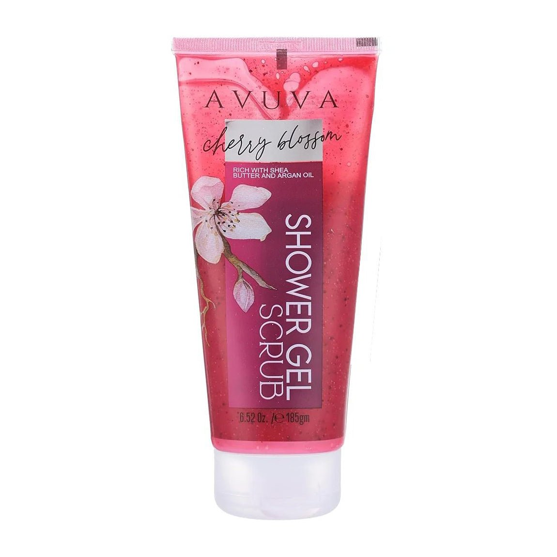 Avuva Cherry Blossom Shower Gel Scrub - 185ml - Bloom Pharmacy