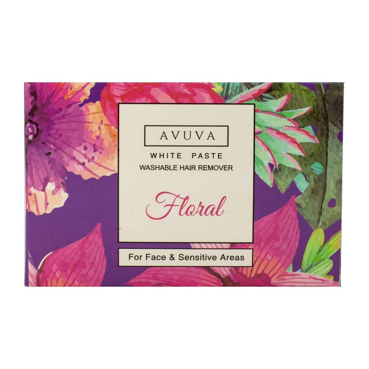 Avuva Floral White Paste Washable Hair Remover For Face & Sensitive Areas - 100ml - Bloom Pharmacy