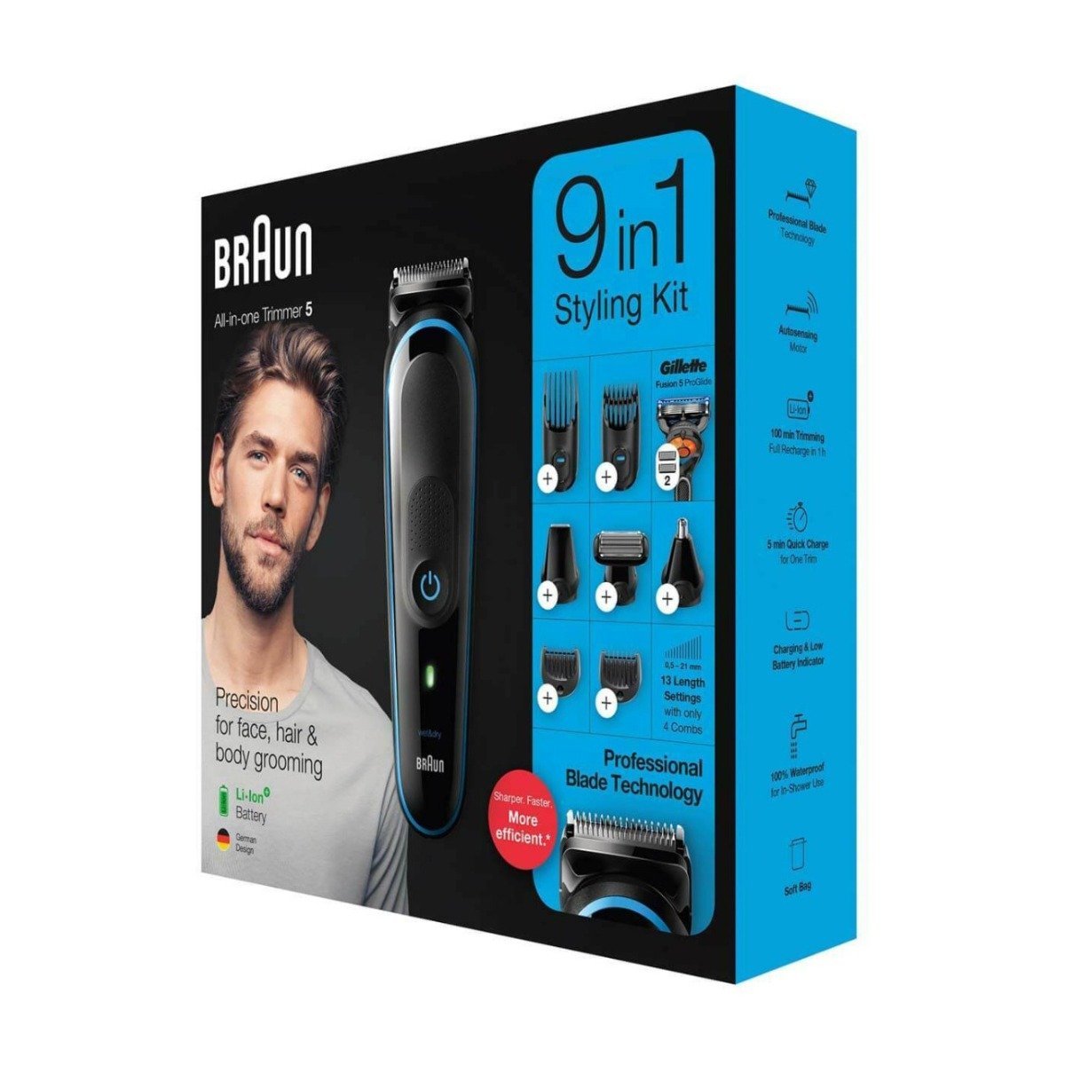 Braun All-In-One Trimmer 5 - 9 in 1 Styling Kit - MGK5280 - Bloom Pharmacy