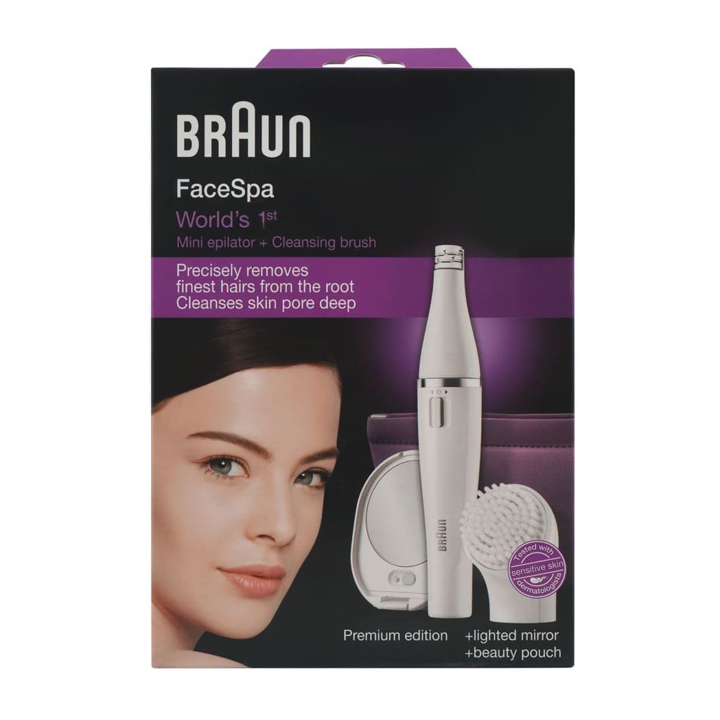 Braun Face Spa 2-In-1 Face Facial Epilating & Cleansing System With 4 Extras - 830 - Bloom Pharmacy