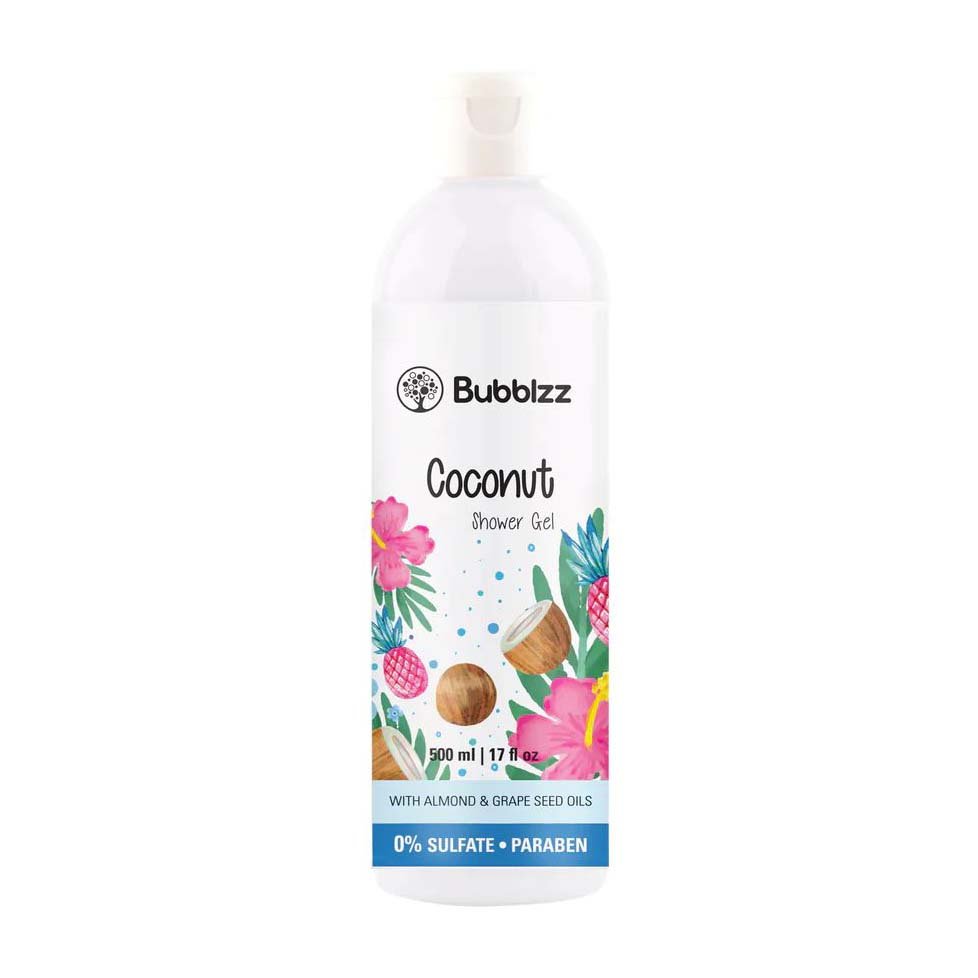 Bubblzz Coconut Shower Gel – 500ml - Bloom Pharmacy