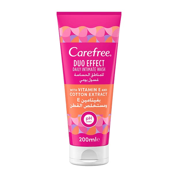 Carefree Duo Effect Intimate Wash With Vitamin E & Cotton Extract - 200ml - Bloom Pharmacy