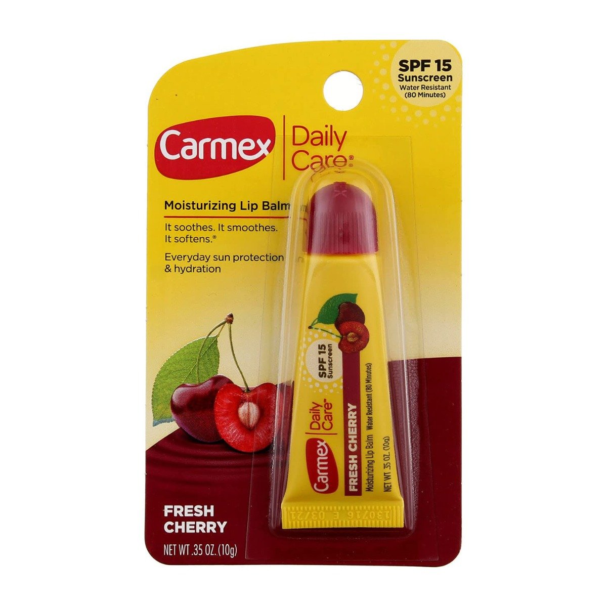 Carmex Daily Care SPF15 Fresh Cherry Moisturizing Lip Balm - 10gm - Bloom Pharmacy