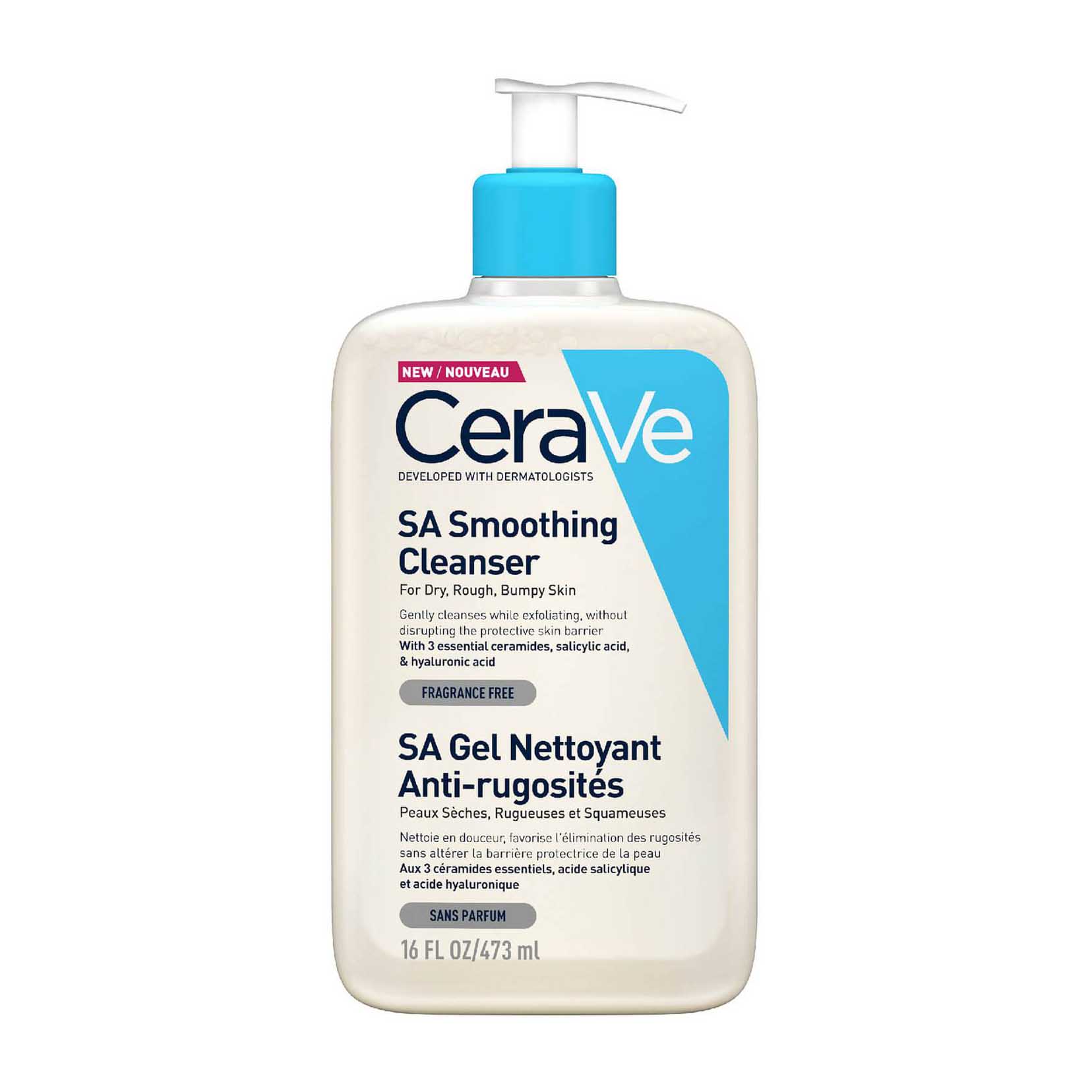 Cerave Sa Salicylic Acid Smoothing Cleanser Gel – 473ml - Bloom Pharmacy