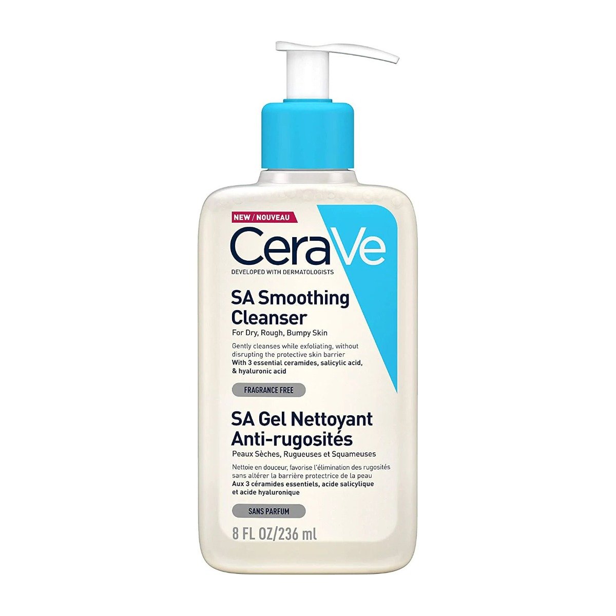 Cerave SA Smoothing Salicylic Acid Cleanser Gel - 236ml - Bloom Pharmacy